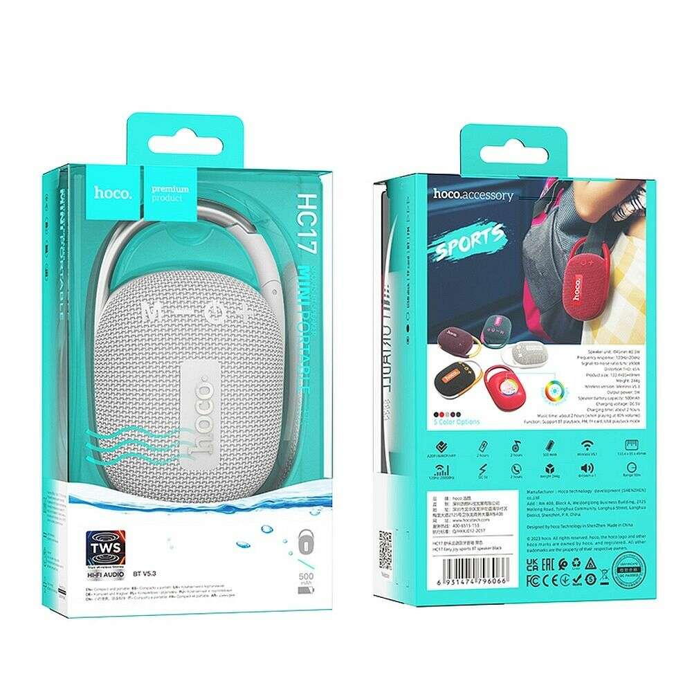 Hoco HC17 Easy Joy Sports Bluetooth ηχείο 5W (Γκρι)