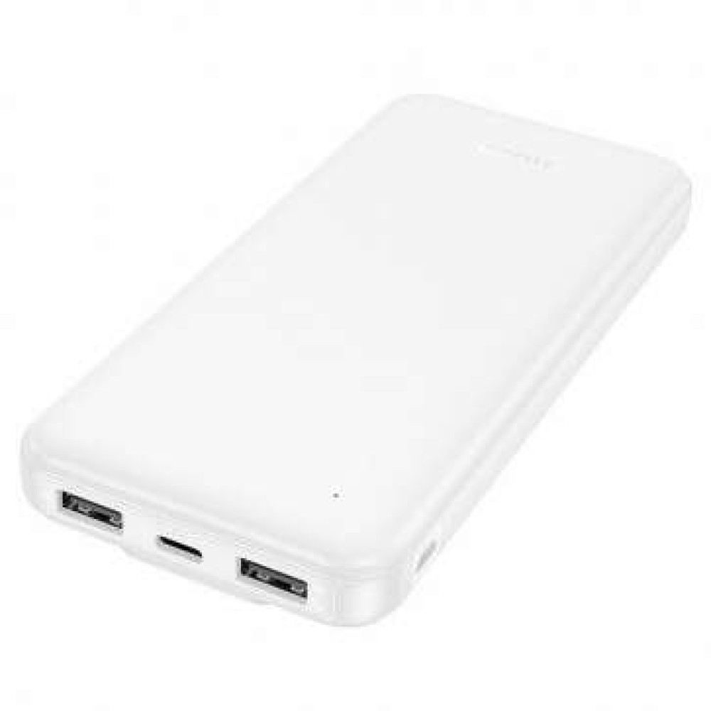 Hoco J118 Power Bank 10000mAh με Ενσωματωμένο Καλώδιο USB-C kαι Lightning QC (Λευκό)