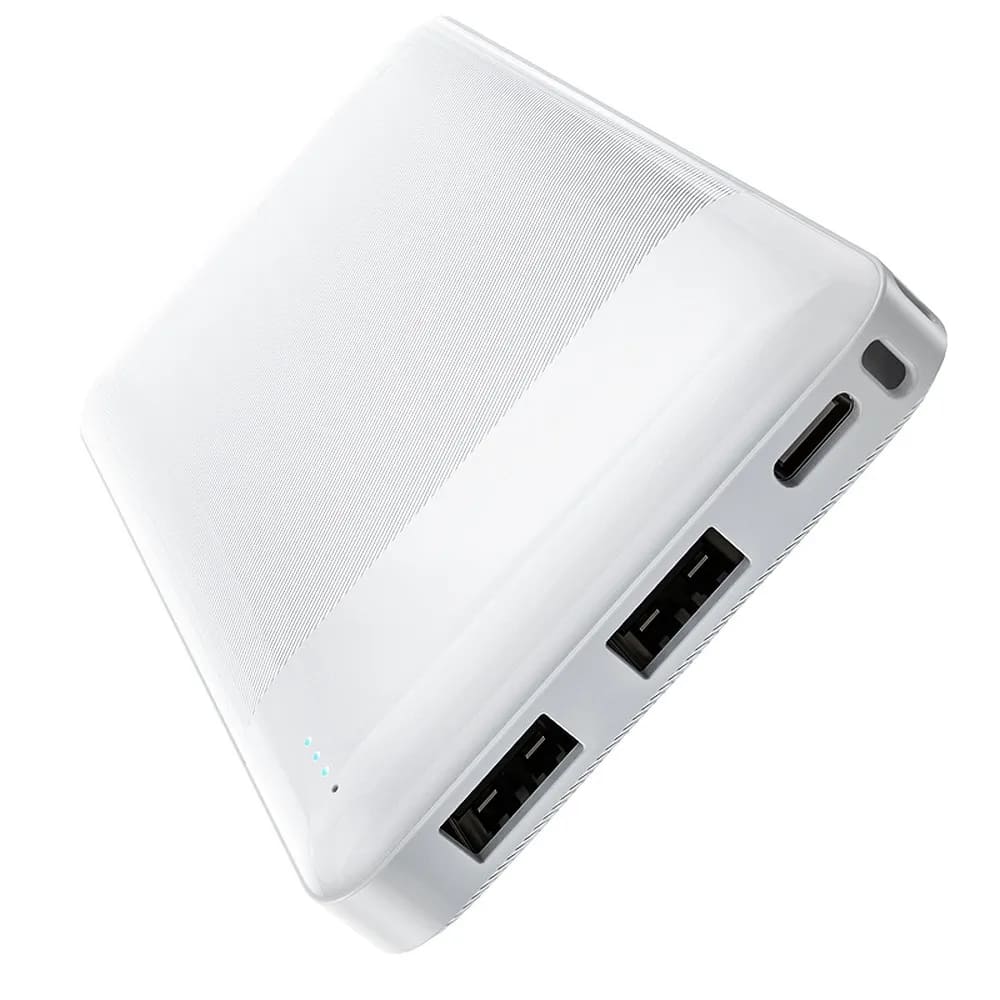 Hoco J72 Power Bank 10000mAh 10W με 2 Θύρες USB-A (Λευκό)