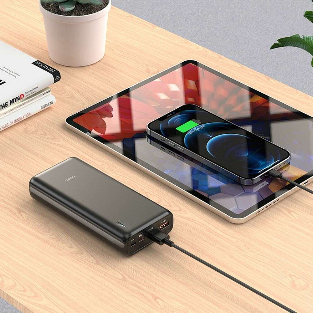 Hoco J80A Premium Power Bank 20000mAh 22.5W με 2 Θύρες USB-A και Θύρα USB-C PD (Μαύρο)