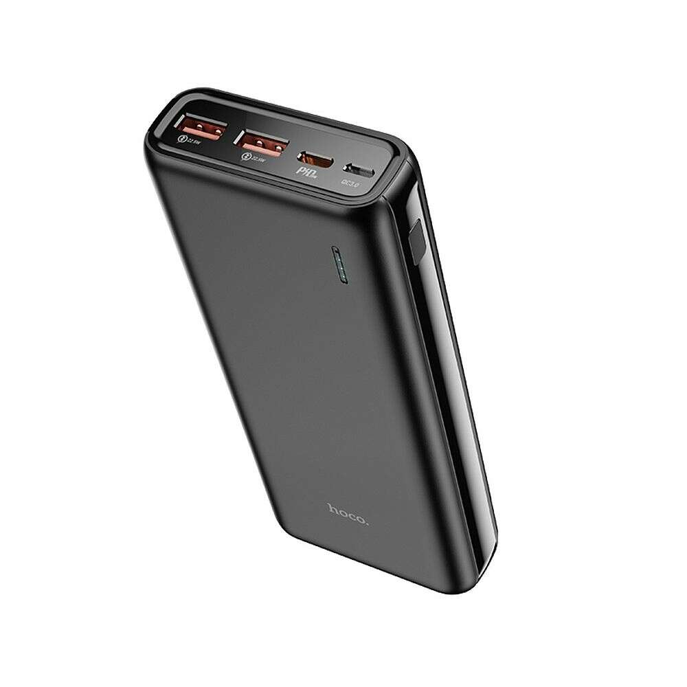 Hoco J80A Premium Power Bank 20000mAh 22.5W με 2 Θύρες USB-A και Θύρα USB-C PD (Μαύρο)