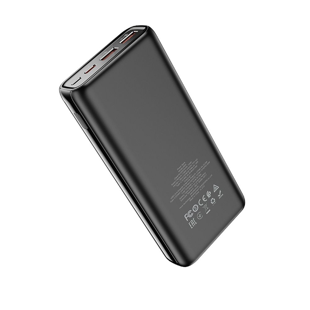 Hoco J80A Premium Power Bank 20000mAh 22.5W με 2 Θύρες USB-A και Θύρα USB-C PD (Μαύρο)