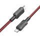 Καλώδιο Φόρτισης Hoco Leader Braided X94 Type-C σε Type-C 1m PD60W (Κόκκινο)