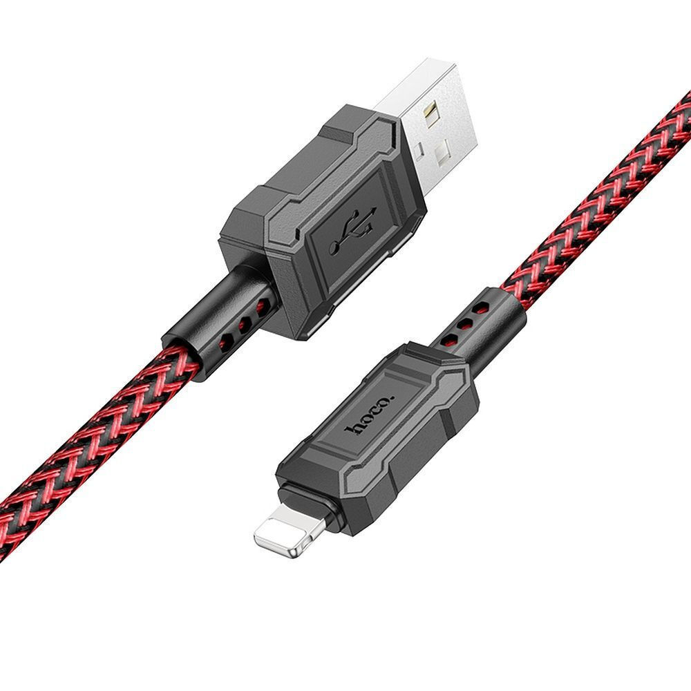Καλώδιο Φόρτισης Hoco Leader Braided X94 USB σε Lightning 1m (Κόκκινο)