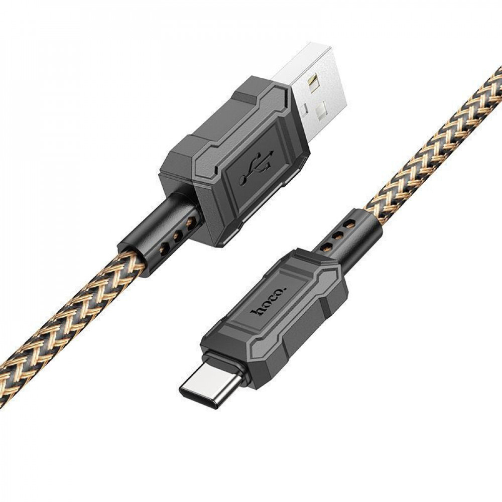 Καλώδιο Φόρτισης Hoco Leader Braided X94 USB σε Type-C 1m (Χρυσό)