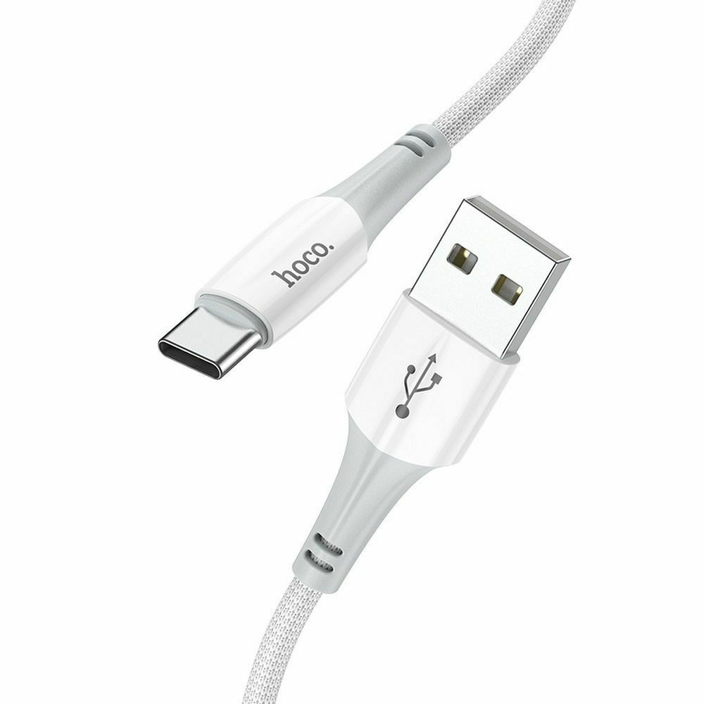 Καλώδιο Φόρτισης / Δεδομένων Hoco X70 Braided USB σε Type C 2.4A 1m (Λευκό)