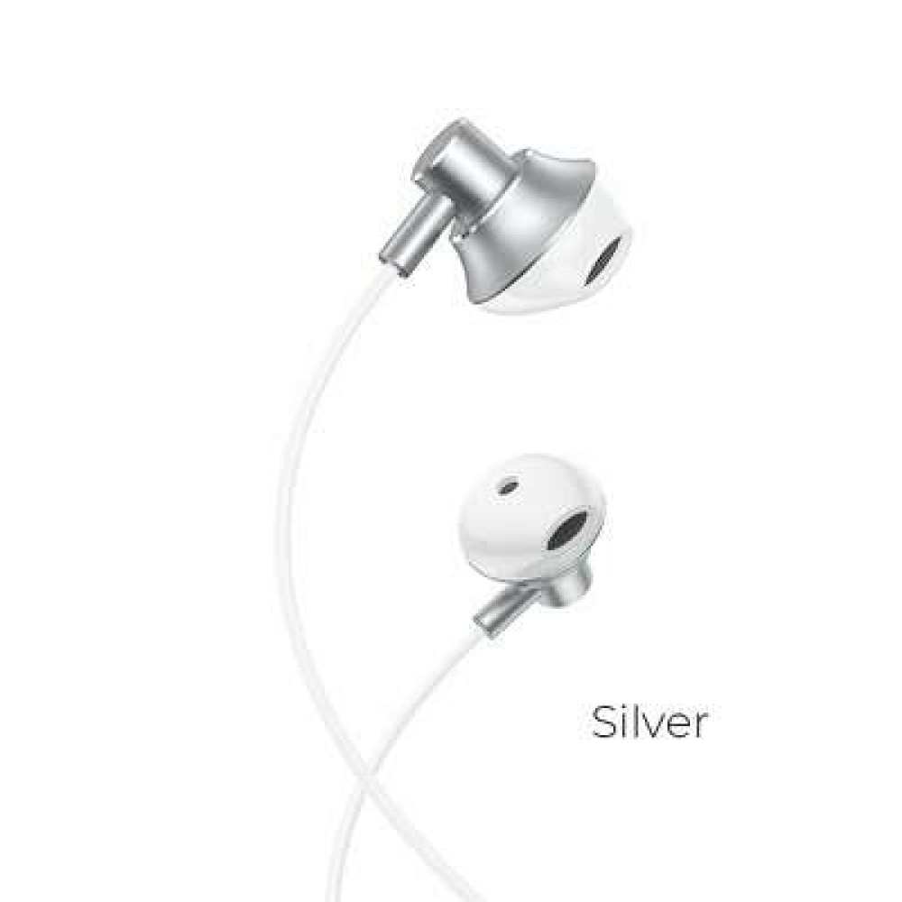 Hoco M75 Belle Handsfree Μαγνητικά Ακουστικά In Ear (Ασημί)