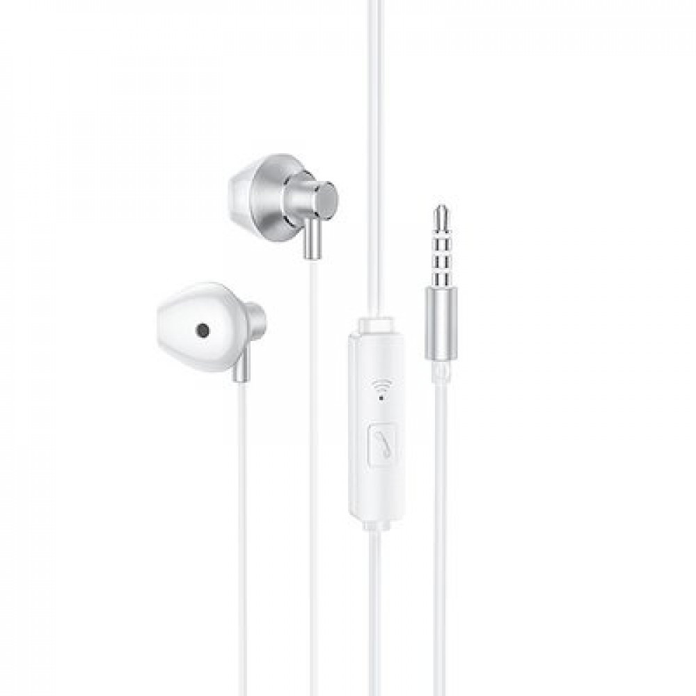 Hoco M75 Belle Handsfree Μαγνητικά Ακουστικά In Ear (Ασημί)