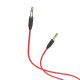 Hoco UPA11 καλώδιο ήχου AUX 3,5mm σε Jack 3,5mm 1m (Μαύρο-Κόκκινο)