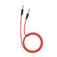 Hoco UPA11 καλώδιο ήχου AUX 3,5mm σε Jack 3,5mm 1m (Μαύρο-Κόκκινο)