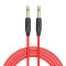 Hoco UPA11 καλώδιο ήχου AUX 3,5mm σε Jack 3,5mm 1m (Μαύρο-Κόκκινο)