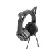 Hoco W107 Cute Cat Luminous Over Ear Gaming Headset με σύνδεση 3.5mm / USB LED (Πράσινο)