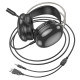 Hoco W109 Over Ear Gaming Headset με σύνδεση 3.5mm / USB LED (Μαύρο)