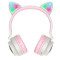 Ασύρματα Ακουστικά Hoco W27 Cat Ear MP3 Player Bluetooth (Γκρι)