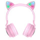 Ασύρματα Ακουστικά Hoco W27 Cat Ear MP3 Player Bluetooth (Ροζ)