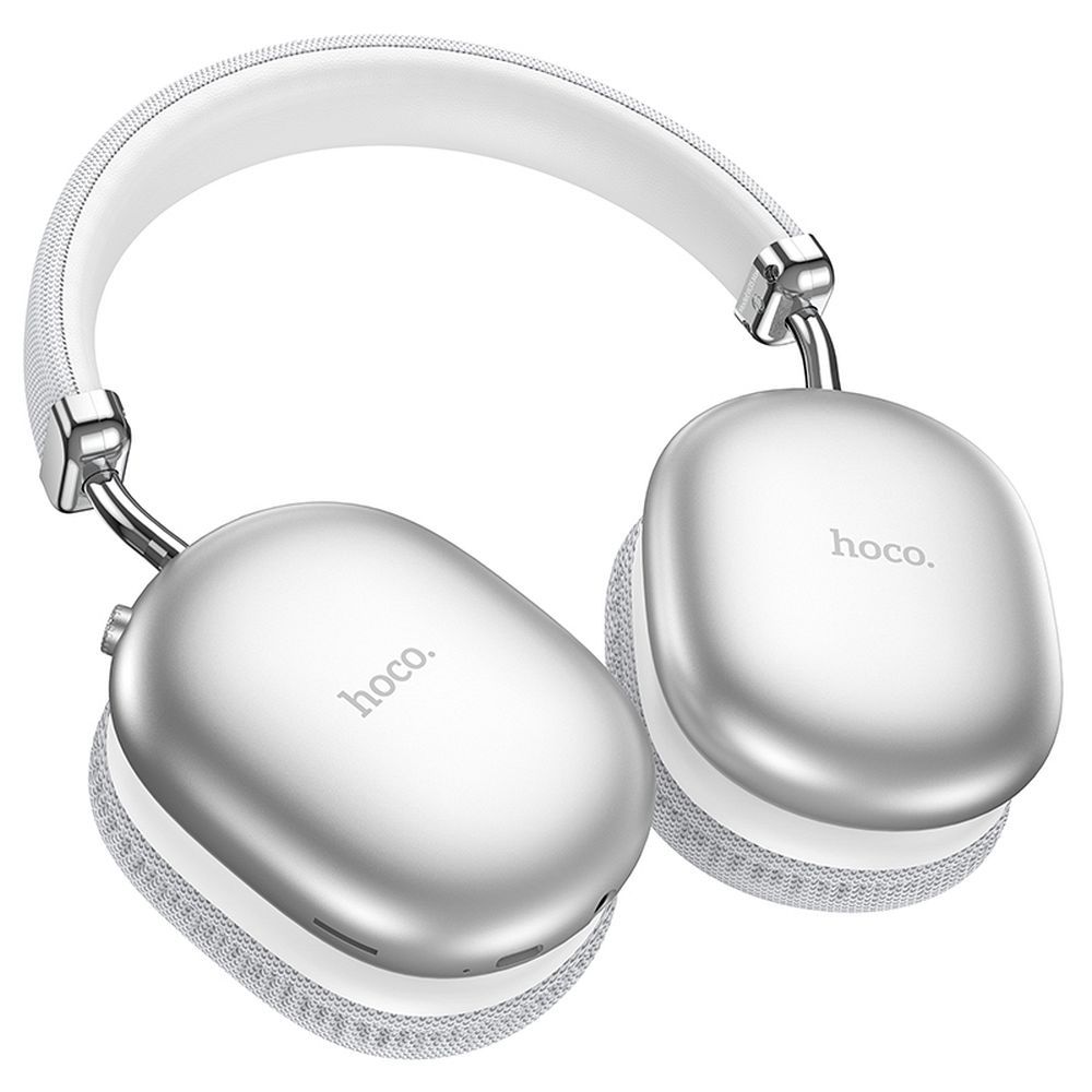 Hoco W35 MAX Ασύρματα/Ενσύρματα Over Ear Ακουστικά (Ασημί)