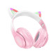 Hoco W42 Cat Ears Bluetooth Ασύρματα/Ενσύρματα Over Ear Ακουστικά, TF, AUX (Cherry Blossom)