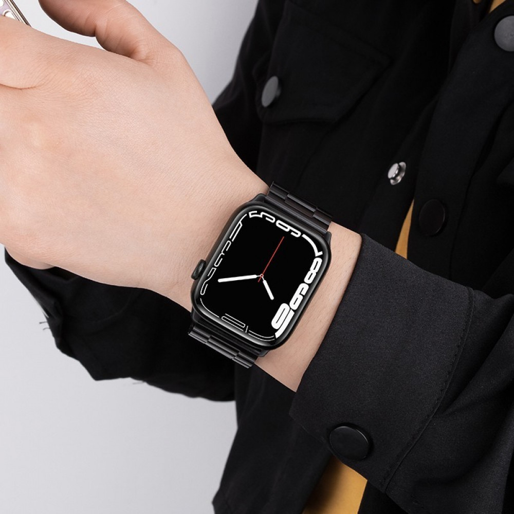 Hoco WA10 Λουράκι Ανοξείδωτο Ατσάλι για Apple Watch 38/40/41 mm (Μαύρο)