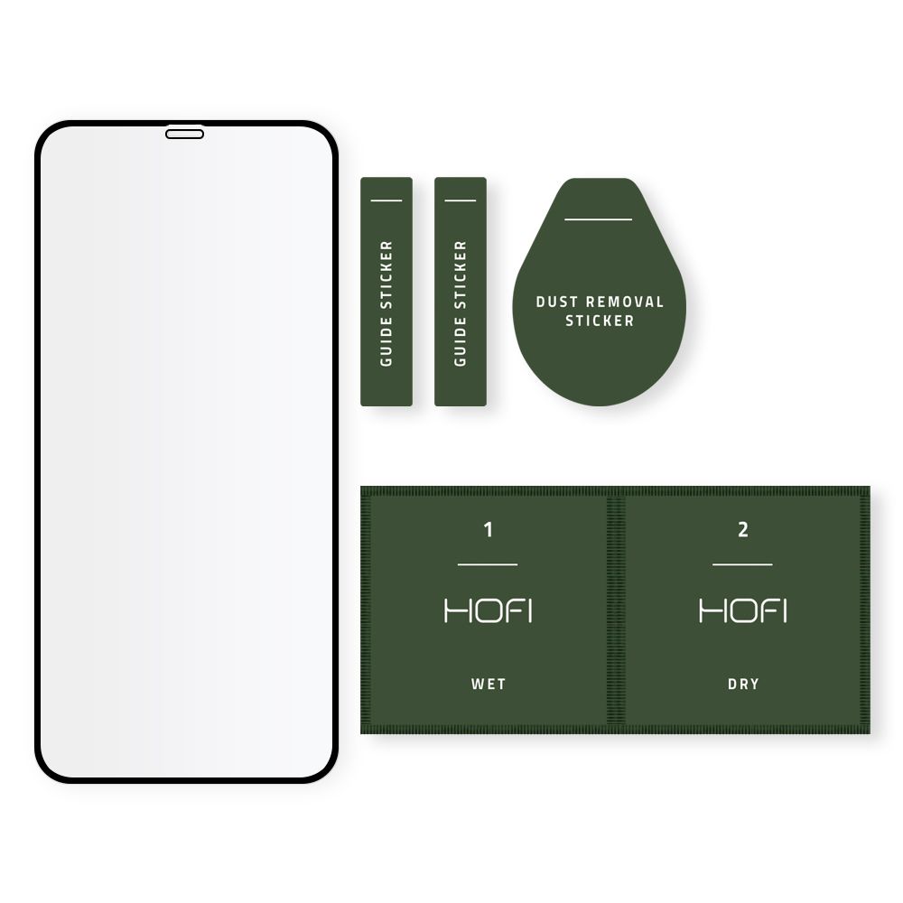 Hofi Hybrid 9H 3D PRO+ Tempered Glass Full Cover για Apple iPhone 12/12 Pro (Μαύρο)