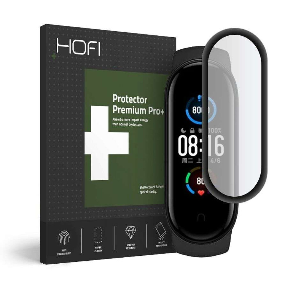 Hofi Hybrid 9H 2.5D PRO+ Tempered Glass για Xiaomi Mi Smart Band 5/6 (Μαύρο)