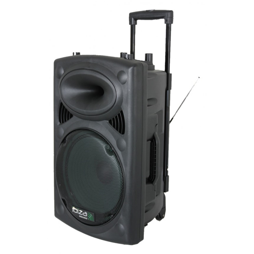 ibiza Sound PORT12VHF-BT - Φορητό σύστημα Ήχου 12" με USB-MP3, BT, REC, και 2 μικρόφωνα VHF
