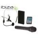 ibiza Sound PORT12VHF-BT - Φορητό σύστημα Ήχου 12" με USB-MP3, BT, REC, και 2 μικρόφωνα VHF