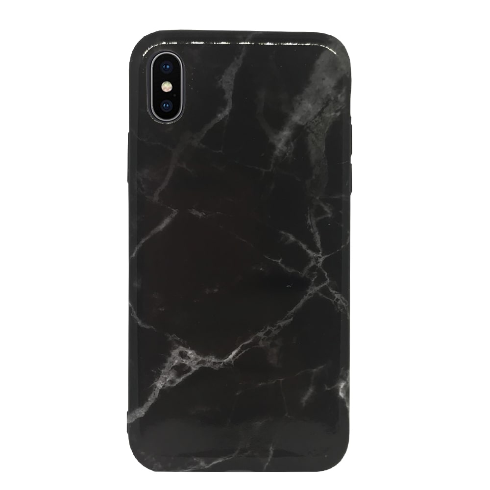 Θήκη Μάρμαρο Marble Ultra Slim & Soft-to Touch για iPhone XS Max - Μαύρο
