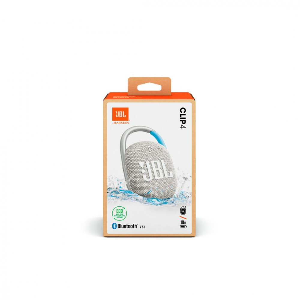 JBL Clip 4 Eco Bluetooth Ηχείο (Λευκό)