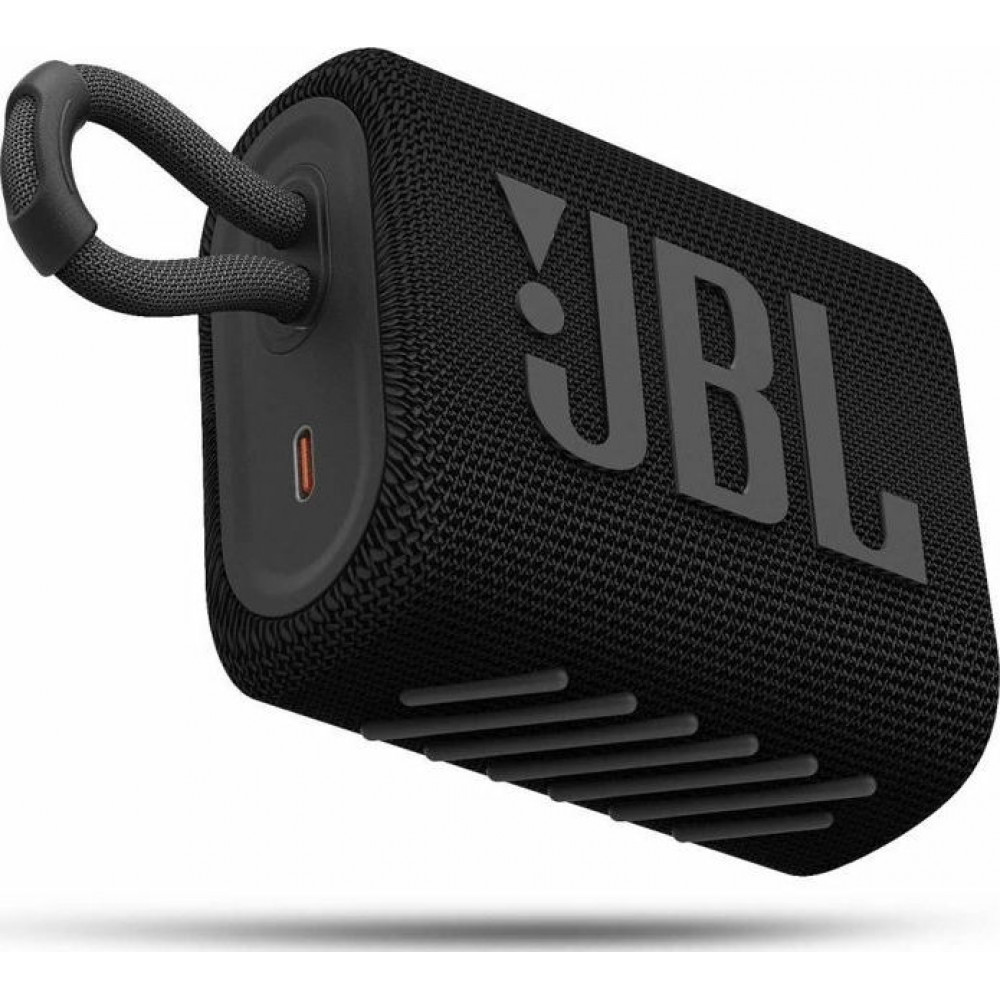 JBL Go 3 Αδιάβροχο Ηχείο Bluetooth 4.2W (Μαύρο)