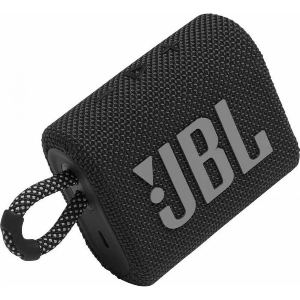 JBL Go 3 Αδιάβροχο Ηχείο Bluetooth 4.2W (Μαύρο)