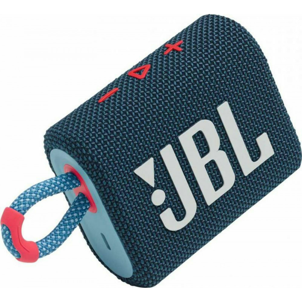 JBL Go 3 Αδιάβροχο Ηχείο Bluetooth 4.2W (Μπλε/Ροζ)