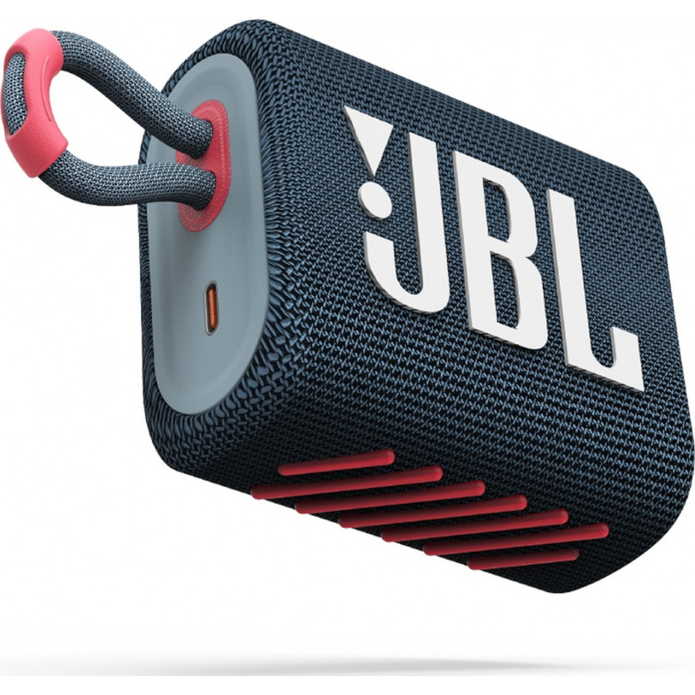 JBL Go 3 Αδιάβροχο Ηχείο Bluetooth 4.2W (Μπλε/Ροζ)