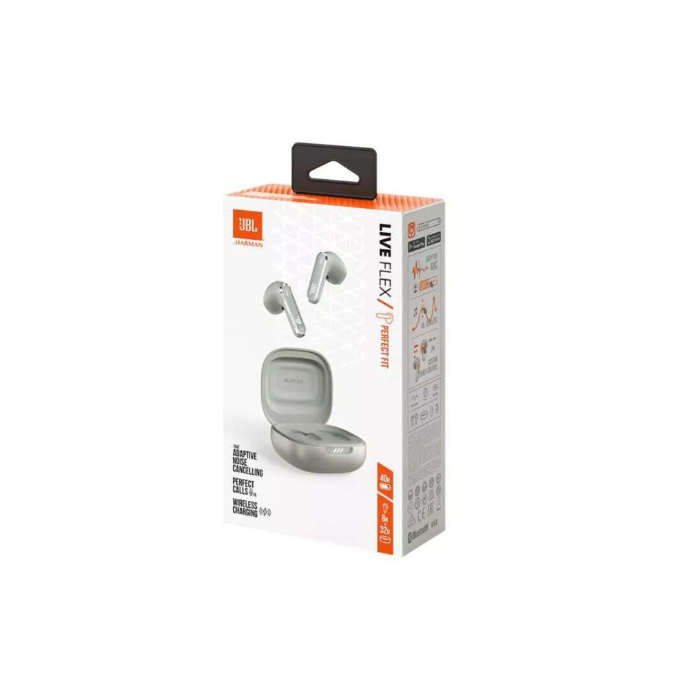 JBL Live Flex, True Wireless Ear-Buds True ANC, Wrl Charging, IP54 (Silver)