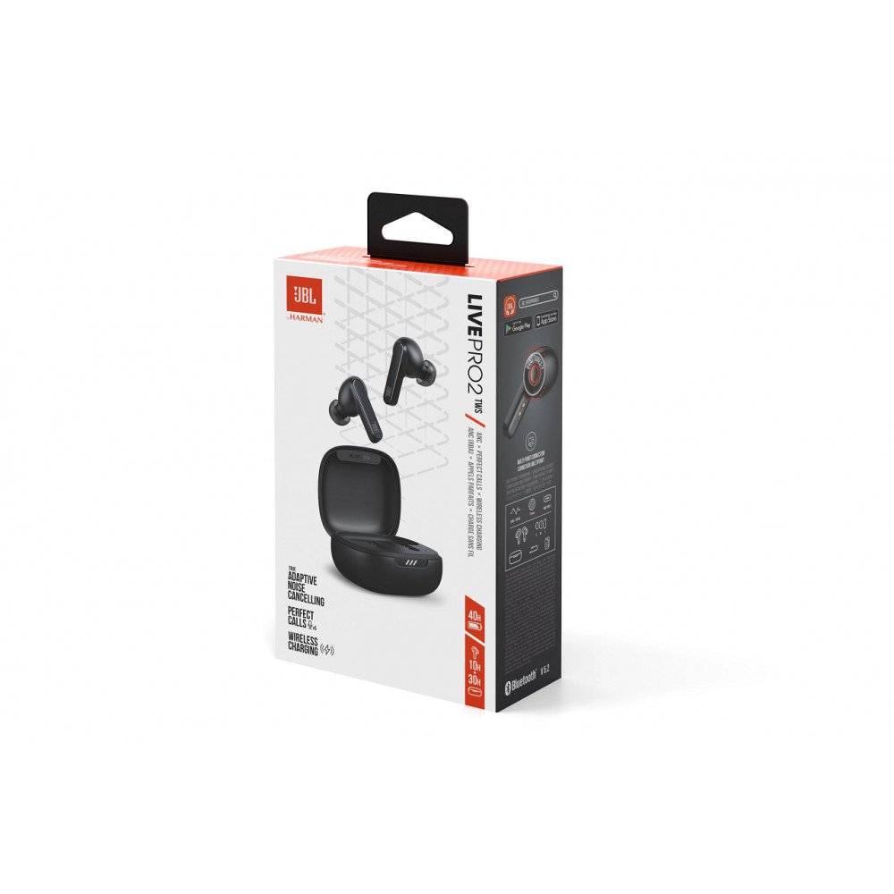 JBL Live Pro 2, True Wireless Ear-Buds, True ANC, Wrl Charging, Touch (Μαύρο)