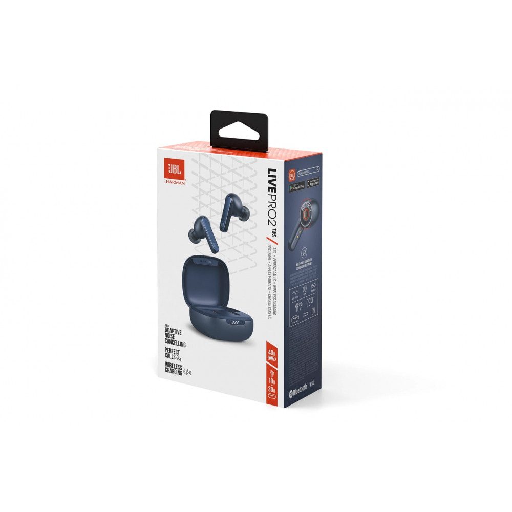 JBL Live Pro 2, True Wireless Ear-Buds, True ANC, Wrl Charging, Touch (Μπλε)