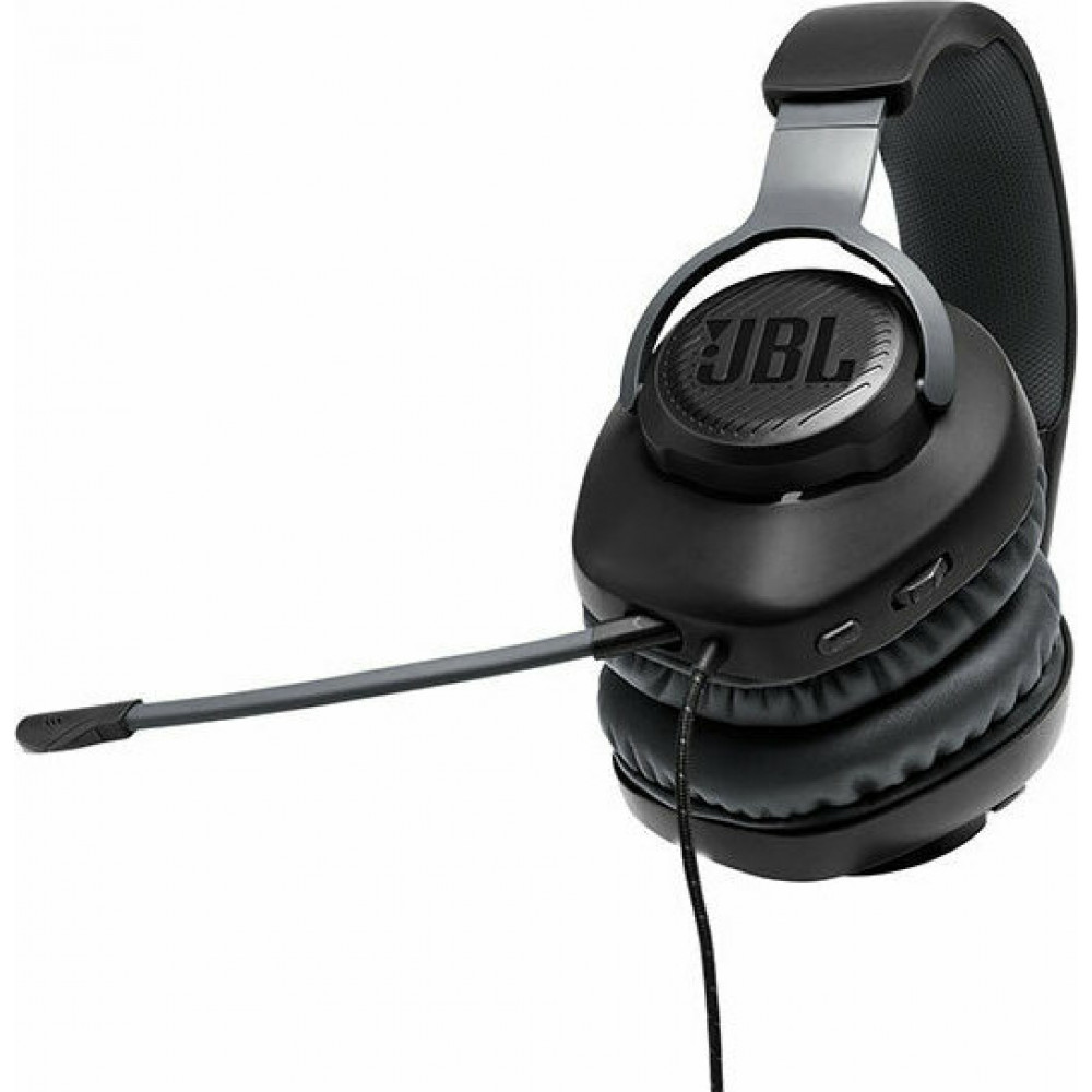 JBL Quantum 100 Over Ear Gaming Headset με βύσμα 3.5mm (Μαύρο)
