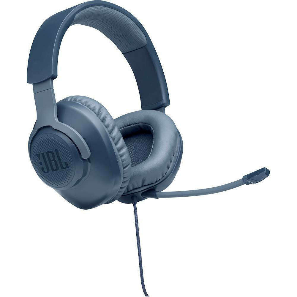 JBL Quantum 100 Over Ear Gaming Headset με βύσμα 3.5mm (Μπλε)