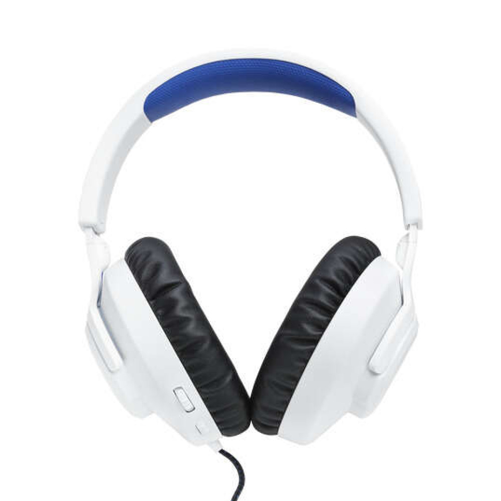 JBL Quantum 100P Over Ear Gaming Headset με σύνδεση 3.5mm (Λευκό/Μπλε)