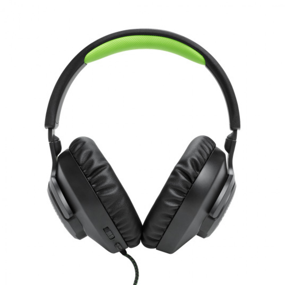 JBL Quantum 100X Over Ear Gaming Headset με σύνδεση 3.5mm (Μαύρο/Πράσινο)