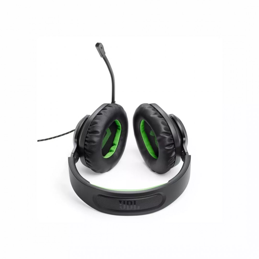 JBL Quantum 100X Over Ear Gaming Headset με σύνδεση 3.5mm (Μαύρο/Πράσινο)