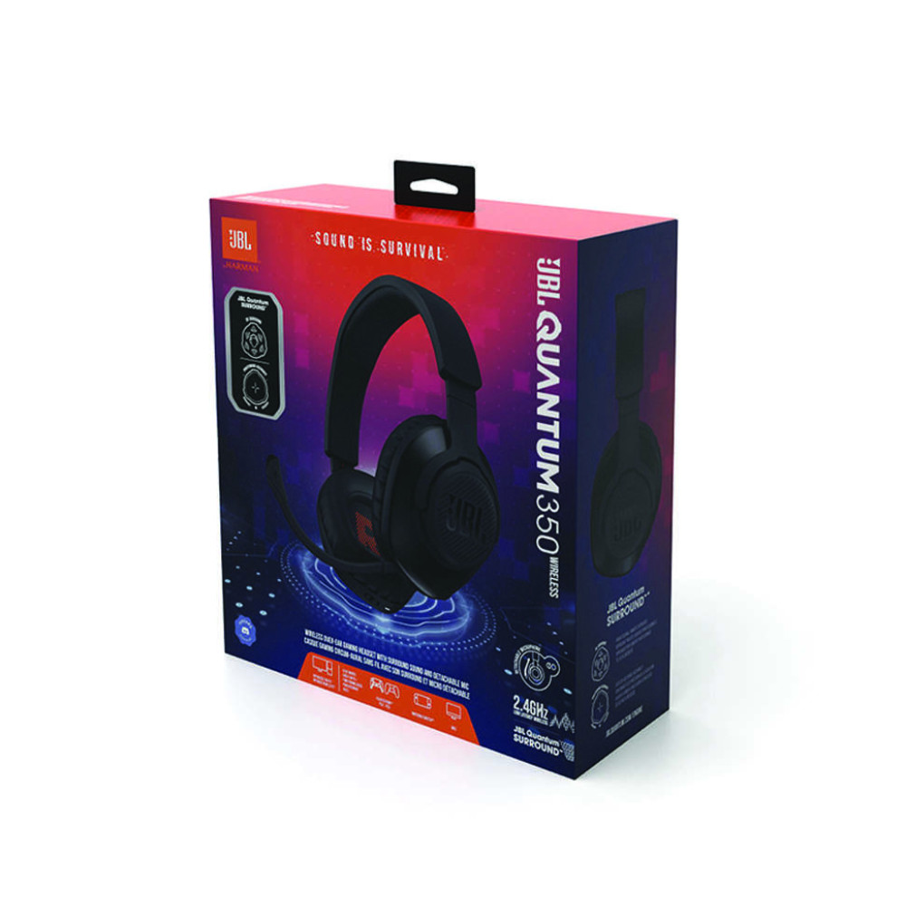 JBL Quantum 350 Over-Ear Wireless 2.4Ghz Gaming Headset (Μαύρο)