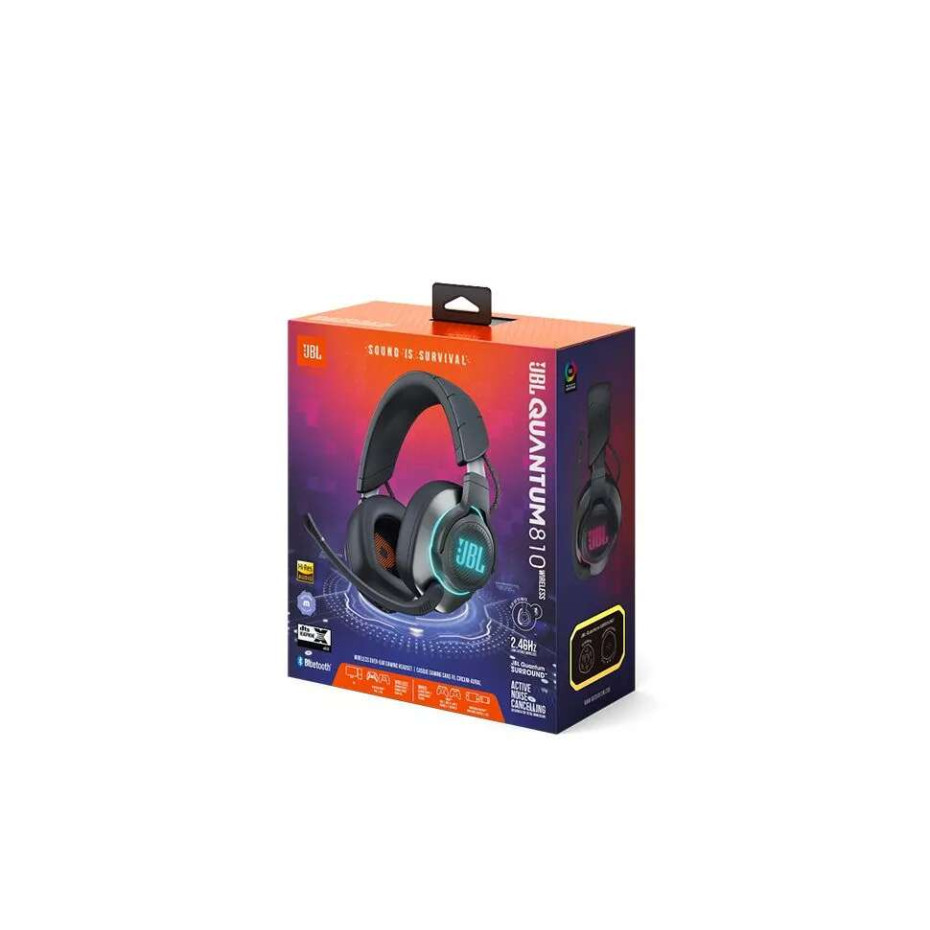 JBL Quantum 810, Over-Ear Dual Wireless Gaming Headset, RGB, ANC (Μαύρο)