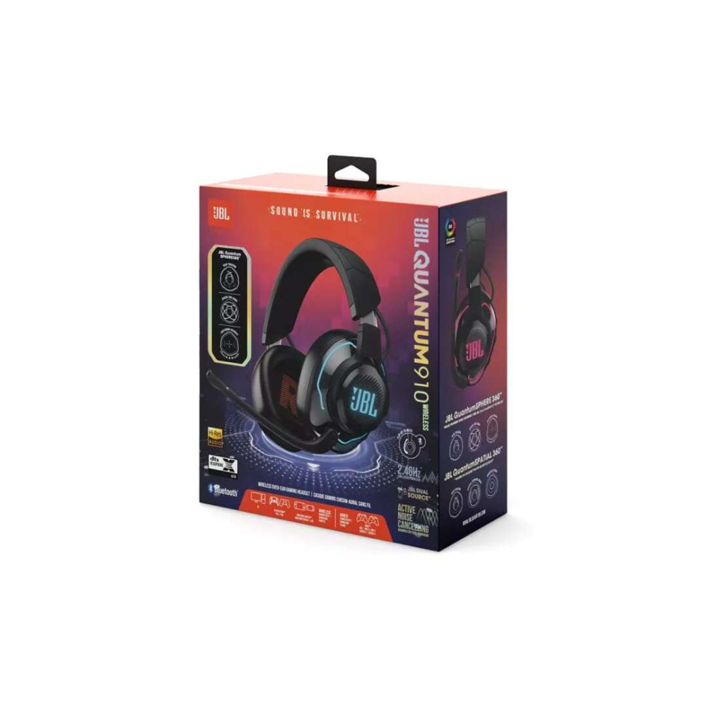 JBL Quantum 910, Over-Ear Dual Wireless Gaming Headset, Head Track (Μαύρο)