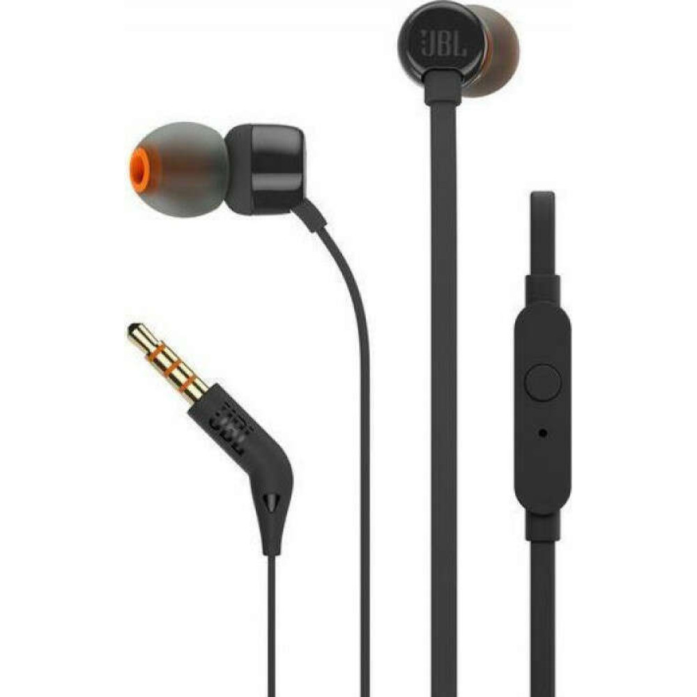 JBL T110 In-ear Handsfree με Βύσμα 3.5mm (Μαύρο)