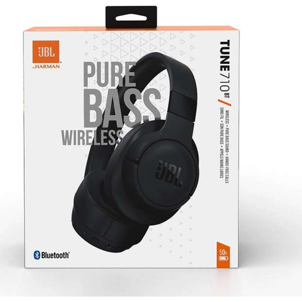 JBL Tune 710BT, Over-ear Bluetooth, Multipoint Ακουστικά (Μαύρο)