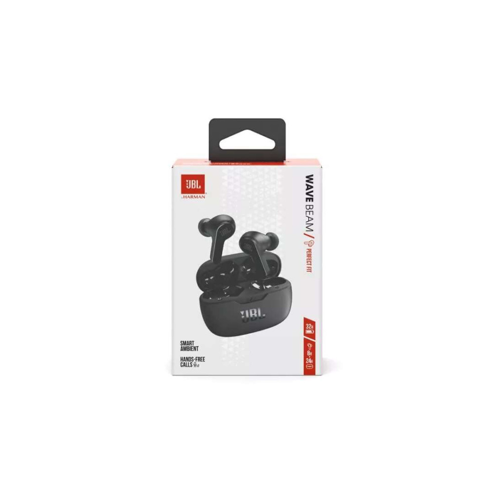 JBL Wave Beam True Wireless In-Ear Headphones, IP54 Touch Control (Μαύρο)