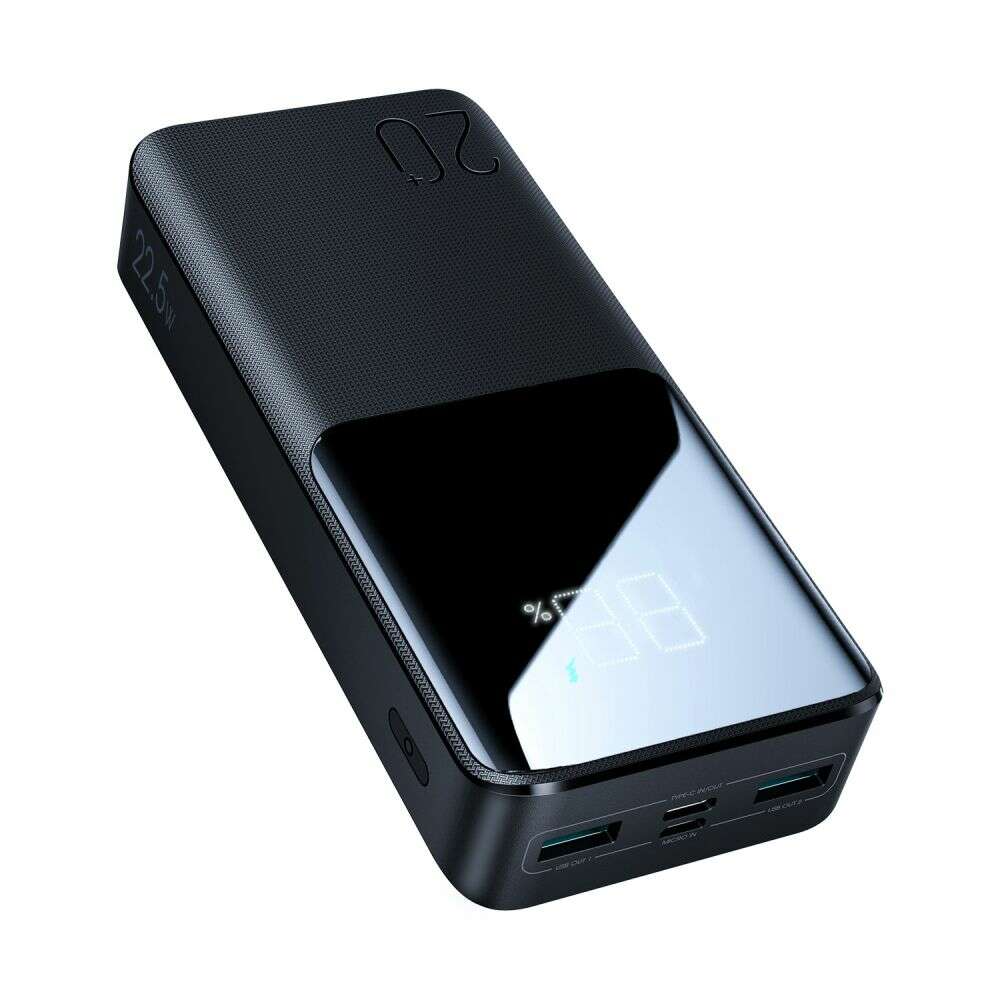 Joyroom JR-QP192 Power Bank 20000mAh 22.5W 2xUSB θύρες και Type C (Μαύρο)