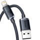 Καλώδιο Baseus Crystal Shine USB σε Lightning, 2.4A, 1.2m (Μαύρο)   