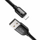 Καλώδιο Baseus USB 3 σε 1, MicroUSB, Lightning και Type-C για Φόρτιση & μεταφορά δεδομένων 1.2m (Μαύρο)