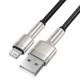 Καλώδιο Baseus USB σε Lightning  Cafule, 2.4A, 0.25m (Μαύρο)